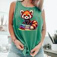 Red Panda Books Lover Reading Bookworm Comfort Colors Tank Top Violet