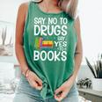 Red Ribbon Week Say No To Drugs Say Yes To Books Drug Free Comfort Colors Tank Top Violet