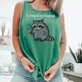 i Require Books Raccoon Comfort Colors Tank Top Violet i Require Books Raccoon Comfort Colors Tank Top Violet