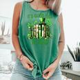 Retro Book Lucky Reading Teacher St Patrick's Day -Adults Small Cotton Blend Polyester Blend Short Sleeve Comfort Colors Tank Top Violet