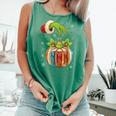 Retro Christmas Ornament Book Christmas Teacher Librarian Comfort Colors Tank Top Violet
