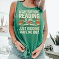 Retro A Day Without Reading Is Like Just Kidding Book Lover Comfort Colors Tank Top Violet