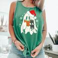 Retro Ghost Reading Book With Cat Bookish Club Christmas Men Women Kids Comfort Colors Tank Top Violet