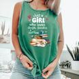 Retro Just A Girl Who Love Dogs Books And Coffee Bookworm Comfort Colors Tank Top Violet