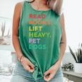Retro Read Books Lift Heavy Pet Dogs Gym Book Lover Comfort Colors Tank Top Violet
