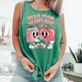 Retro Read Your Heart Out Valentine's Day Teacher Book Lover Comfort Colors Tank Top Violet