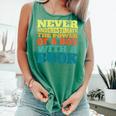 Retro Never Underestimate The Power Of a Boy With a Book Comfort Colors Tank Top Violet