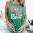 Ride Horses Read Books Be Happy Comfort Colors Tank Top Violet