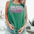 Ride Horses Read Books Be Happy Groovy Book Horse Premium Comfort Colors Tank Top Violet