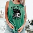 Salem Witch Book Club Bookish Halloween Cat Women Comfort Colors Tank Top Violet