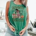 Salem Witch Book Club Raccoon Reading Comfort Colors Tank Top Violet