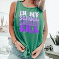 In My School Librarian Era Groovy Back To School Book Lover Comfort Colors Tank Top Violet