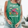 School Secretary Read Books And Know Things Flowers Flamingo Comfort Colors Tank Top Violet
