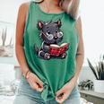 Scottish Terrier Reading a Book Dog Comfort Colors Tank Top Violet