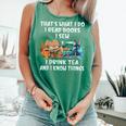 Sewing Reading Books Drinking Tea Sew Sewist Comfort Colors Tank Top Violet