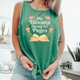 She Blooms Among The Pages Women Mom Wife Floral Book Quote Comfort Colors Tank Top Violet She Blooms Among The Pages Women Mom Wife Floral Book Quote Comfort Colors Tank Top Violet