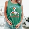 Silly Goose With Books Teacher Club School Educator Comfort Colors Tank Top Violet Silly Goose With Books Teacher Club School Educator Comfort Colors Tank Top Violet
