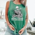Skeleton Reading Book Anxious Stressed True Crime Obsessed Comfort Colors Tank Top Violet Skeleton Reading Book Anxious Stressed True Crime Obsessed Comfort Colors Tank Top Violet