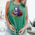 Spooky Grim Reaper Reading A Book Cute Creepy Halloween Comfort Colors Tank Top Violet Spooky Grim Reaper Reading A Book Cute Creepy Halloween Comfort Colors Tank Top Violet