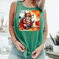 Squirrel Reading Comic Book On Autumn Branch Glasses Leaves Comfort Colors Tank Top Violet