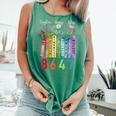 Subtle Floral Foxglove Daisy Tulip Book Lover Comfort Colors Tank Top Violet
