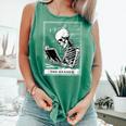 Tarot Card Shirt The Reader Tarot Skeleton Reading Book Comfort Colors Tank Top Violet