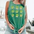 Teacher Reading Shamrock St Patrick’s Day Book Lover Kids Comfort Colors Tank Top Violet
