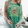 That's What I Do I Read Books And I Know Things Book Floral Comfort Colors Tank Top Violet