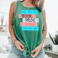 Threadless Grey Sky Chai Trans Book Pride Graphic Comfort Colors Tank Top Violet
