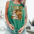 History Month I Teach Melanin Book Black Teacher Comfort Colors Tank Top Violet