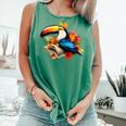Toucan Reading Book Comfort Colors Tank Top Violet