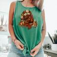 Turkey Reading Books Fall Season Thanksgiving Teacher Book Comfort Colors Tank Top Violet