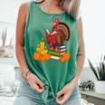 Turkey Reading Books Fall Thanksgiving Teacher Book Comfort Colors Tank Top Violet Turkey Reading Books Fall Thanksgiving Teacher Book Comfort Colors Tank Top Violet