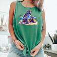 Turtle Wearing Sunglasses Reading A Book On The Beach Summer Comfort Colors Tank Top Violet