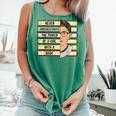 Never Underestimate Girl Read Book Reading Librarian Women Comfort Colors Tank Top Violet