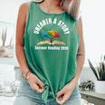 Unearth a Story 2026 Summer Reading Program Tree Book Comfort Colors Tank Top Violet