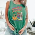 Unearth A Story Cute Turtle Reading Books Librarian Comfort Colors Tank Top Violet