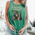 Unearth A Story Dinosaur Reading a Library Book Comfort Colors Tank Top Violet Unearth A Story Dinosaur Reading a Library Book Comfort Colors Tank Top Violet