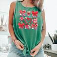 Valentine Teacher Coquette Bow Pencil Heart Book Girl Women Comfort Colors Tank Top Violet