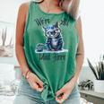 We'Re All Mad Here Cheshire Cat Alice Wonderland Book Kids Comfort Colors Tank Top Violet