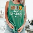 Wild About Reading Book Lover Bookworm Library Day Comfort Colors Tank Top Violet