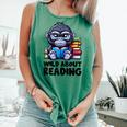 Wild About Reading Book Lover Gorilla Comfort Colors Tank Top Violet