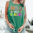 Wild About Reading Library Day Reading Books & Bookworm Comfort Colors Tank Top Violet Wild About Reading Library Day Reading Books & Bookworm Comfort Colors Tank Top Violet
