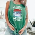 Winter Reading Book Bookworm Winter Comfort Colors Tank Top Violet