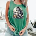 Wolf Reading Book Librarian Library Wolves Comfort Colors Tank Top Violet