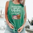 Woman Cannot Survive On Books Alone She Also Needs Yarn Comfort Colors Tank Top Violet