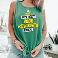 Women's Best Book Reviewer Critic Job Occupation Comfort Colors Tank Top Violet