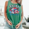 Women's Books Fireworks And Freedom Independence Day Book Lover Comfort Colors Tank Top Violet