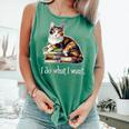 Womens Girls Books I Do What I Want Calico Cat Lover Comfort Colors Tank Top Violet Womens Girls Books I Do What I Want Calico Cat Lover Comfort Colors Tank Top Violet