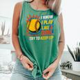 Women's Girls Softball Play Like A Girl Comic Book Pop Art Comfort Colors Tank Top Violet Women's Girls Softball Play Like A Girl Comic Book Pop Art Comfort Colors Tank Top Violet
